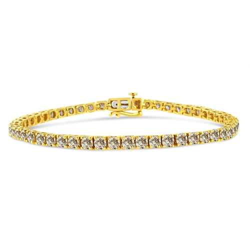 ZOLVIRE 14K Yellow Gold Plated .925 Sterling Silver 8.0 Cttw Diamond Classic